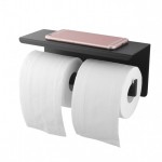 Blaze Series Matte Black Double Toilet Paper Holder