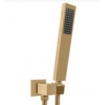 Vog Brushed Gold Square Handheld Shower Set