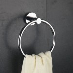 Lucid Pin Round Chrome Towel Ring