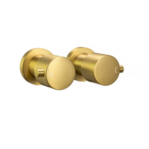 Lucid Brushed Gold 1/4 Turn Shower Or Bath Taps