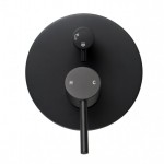 Lucid Pin Lever Matte Black Wall Mixer With Diverter