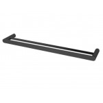 Esperia Matte Black Double Towel Rail 800mm