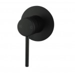 Pentro Matte Black Round Shower Mixer with 65mm Thin Plate
