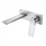 Rushy Brushed Nickel Wall Mixer with Spout BU0153.BM Rushy Brushed Nickel Wall Mixer with Spout BU0153.BM