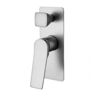 Rushy Brushed Nickel Wall Mixer With Diverter BU0155.ST
