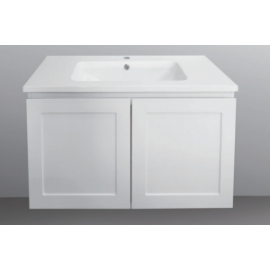 WG-750 Matte White MDF Wall Hung Vanity Cabinet Only