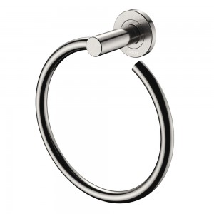 Kaya Hand Towel Ring, Brushed Nickel