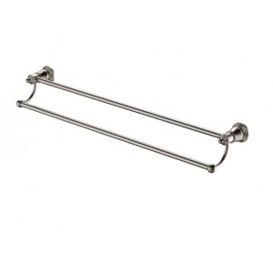 Lillian Double Towel Rail, Brushed Nickel