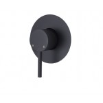 Axle Wall Mixer, Matte Black, Large Round Plate