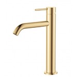 Kaya Medium Basin Mixer, Urban Brass