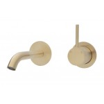 Kaya Up Wall Basin/Bath Mixer Set, Urban Brass, Round Plates, 160mm Outlet Kaya Up Wall Basin/Bath Mixer Set, Urban Brass, Round Plates, 160mm Outlet