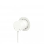 Kaya Wall Mixer, Small Round Plate, Matte White Kaya Wall Mixer, Small Round Plate, Matte White