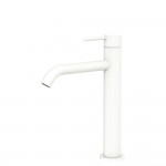 Kaya Medium Basin Mixer, Matte White Kaya Medium Basin Mixer, Matte White