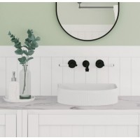 Lillian Lever Matte Black With White Ceramic Handle