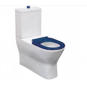 Delta Care Back-to-Wall Toilet Suite, Blue Seat