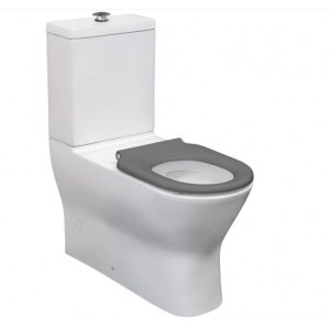Delta Care Back-to-Wall Toilet Suite, Grey Seat