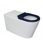 Isabella Care Back-to-Wall Toilet Suite, Blue Seat (Pan + Seat ONLY cistern not included )