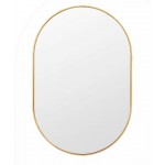 Brushed Gold Framed Oval Mirror 500*900