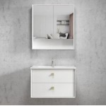 Boston Matte White Wall Hung Vanity 750 Cabinet Only