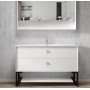 Boston Matte White Wall Hung Vanity 1200 Cabinet Only