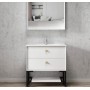 Boston Matte White Wall Hung Vanity 750 Cabinet Only