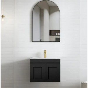 Hampton Mark II Matte Black 600 Wall Hung Vanity Cabinet Only