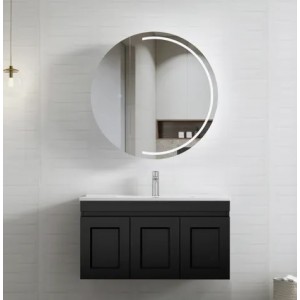 Hampton Mark II Matte Black 900 Wall Hung Vanity Cabinet Only