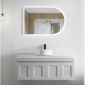 Hampton Mark II Matte Grey 1200 Wall Hung Vanity Cabinet Only