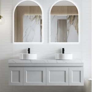 Hampton Mark II Matte Grey 1500 Wall Hung Vanity Cabinet Only