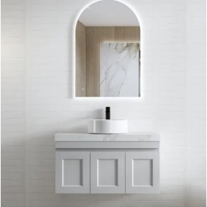 Hampton Mark II Matte Grey 900 Wall Hung Vanity Cabinet Only