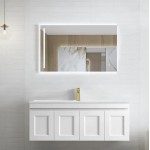 Hampton Mark II Matte White 1200 Wall Hung Vanity Cabinet Only