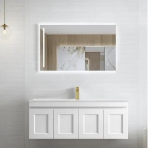 Hampton Mark II Matte White 1200 Wall Hung Vanity Cabinet Only