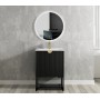 Marlo Wave Board Black Wall Hung Vanity 600 Cabinet Only 