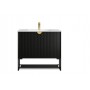 Marlo Wave Board Black Wall Hung Vanity 900 Cabinet Only