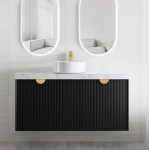 Marlo Wave Board Black Wall Hung Vanity 1200 Cabinet Only Marlo Wave Board Black Wall Hung Vanity 1200 Cabinet Only