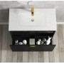 Marlo Wave Board Black Wall Hung Vanity 750 Cabinet Only