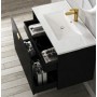 Marlo Wave Board Black Wall Hung Vanity 750 Cabinet Only