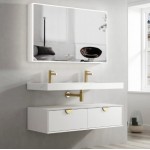 Moonlight White Satin Wall Hung 1200 Cabinet Only