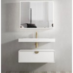 Moonlight White Satin Wall Hung 750 Cabinet Only
