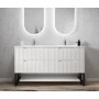 Noosa Wave Board Matte White Wall Hung Vanity 1500 Cabinet Only