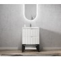 Noosa Wave Board Matte White Wall Hung Vanity 600 Cabinet Only