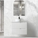 Noosa Wave Board Matte White Wall Hung Vanity 750 Cabinet Only