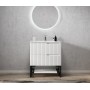 Noosa Wave Board Matte White Wall Hung Vanity 750 Cabinet Only