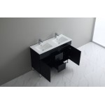 Acacia Matte Black Free Standing Vanity 1200 Cabinet Only