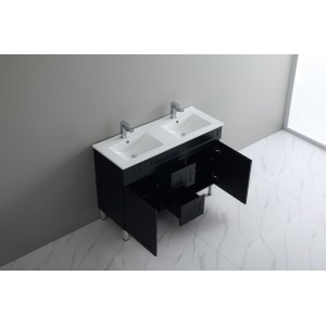 Acacia Matte Black Free Standing Vanity 1200 Cabinet Only