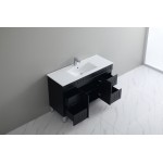 Acacia Matte Black Free Standing Vanity 1200 Cabinet Only
