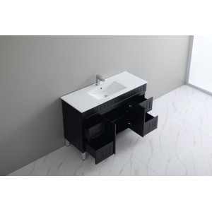 Acacia Matte Black Free Standing Vanity 1200 Cabinet Only