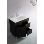 Acacia Matte Black Free Standing Vanity 750 Cabinet Only