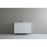 Acacia Matte White Free Standing Vanity 1500 Cabinet Only