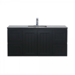 Acacia Matte Black Wall Hung Vanity 1200 Cabinet Only